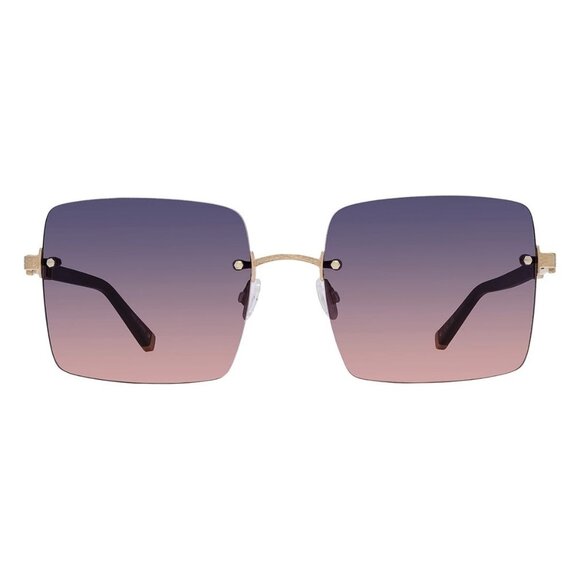 A0955Z New BARTON PERREIRA Roxanne Gold Rimless Square BP0260 2TY Sunglasses Wom - Picture 2 of 4